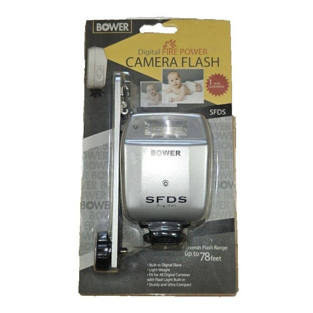 NEW Bower SFDS Digital Fire Power Camera Flash NOS built in slave fits all